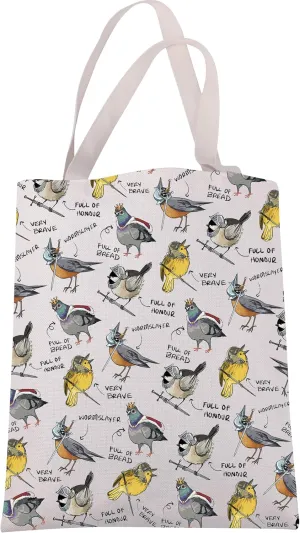 JXGZSO Funny Bird Knight Tote Bag Bird Lover Gift Bird Meme Shoulder Bag