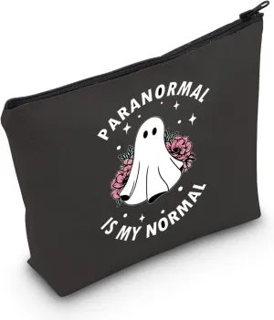 JXGZSO Ghost Hunter Gift Paranormal Is My Normal Makeup Bag Ghost Hunter Cosmetic Bag (Paranormal Normal B)