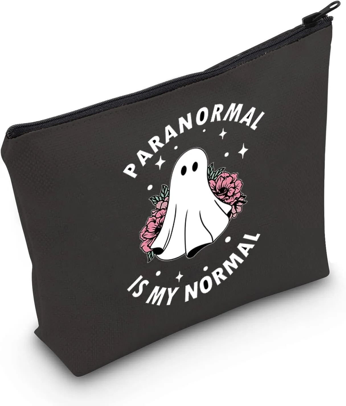 JXGZSO Ghost Hunter Gift Paranormal Is My Normal Makeup Bag Ghost Hunter Cosmetic Bag (Paranormal Normal B)
