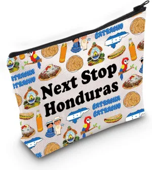 JXGZSO Honduras Landmarks Gift Next Stop Honduras Makeup Bag Honduras Travel Lover Gift Honduras Vacation Cosmetic Bag