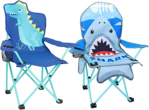 KABOER Kids Outdoor Folding Lawn and Camping Chair with Cup Holder and Carrying Bag, Children's Camping Chairs