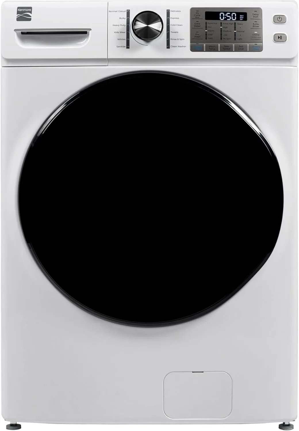 Kenmore 4.5 cu. ft. Front Load Washer with Stain Removing Steam Treatment-Sanitize Cycle-Reduce Laundry Time with Accela Wash-LED-Energy Star Certified, White