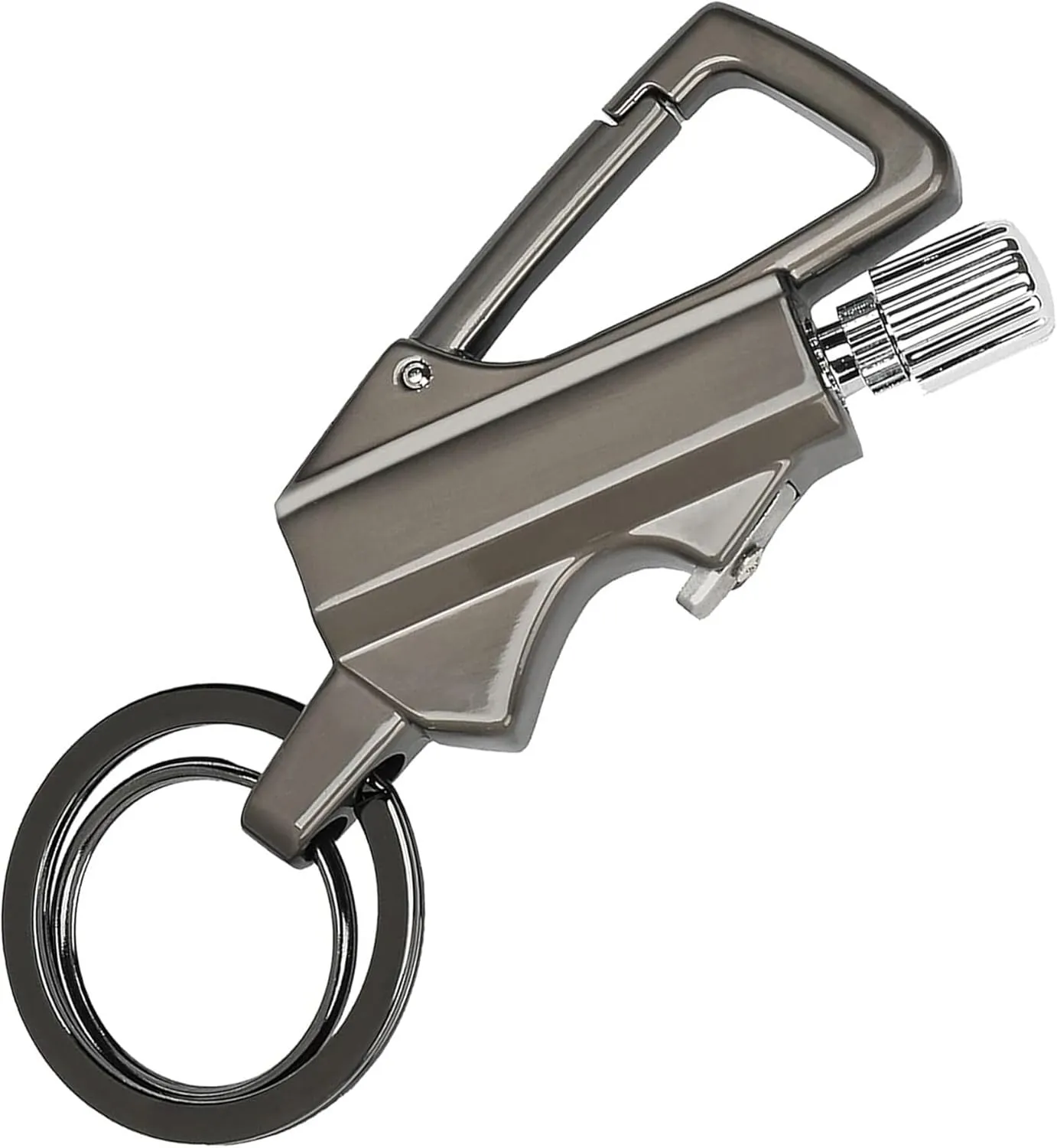 Keychain Lighter Waterproof Match Outdoor Camping Permanent Lighter Matchstick with Keychain and Bottle Opener(1pack-Silver)
