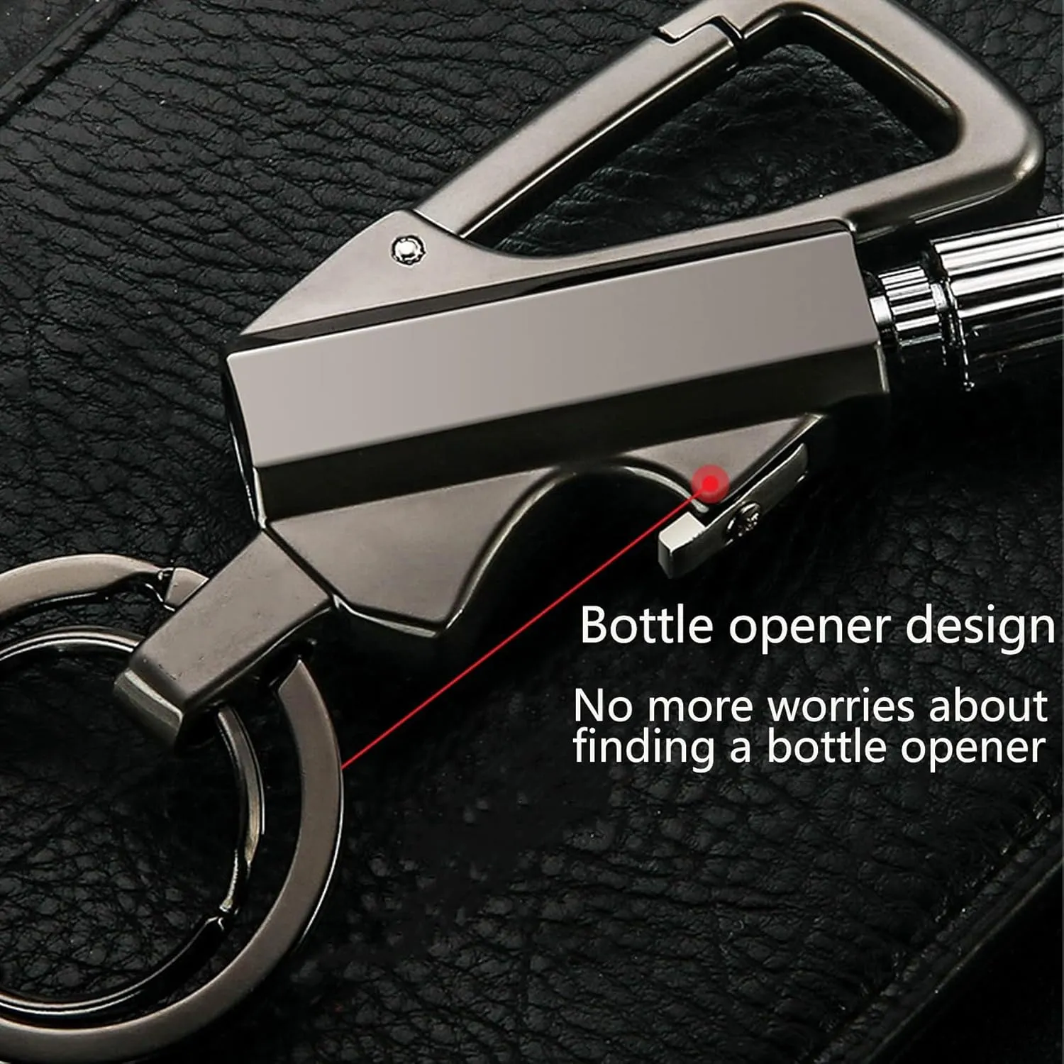 Keychain Lighter Waterproof Match Outdoor Camping Permanent Lighter Matchstick with Keychain and Bottle Opener(1pack-Silver)