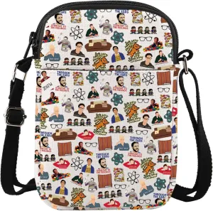 KEYCHIN Sitcom Inspired Crossbody Bag Scissors Lizard Spock Gifts Soft Kitty Warm Kitty Gifts Physics Theory Shoulder Bag