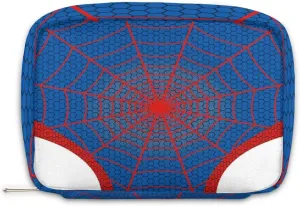 Kids Toiletry Bag for Boys, Cute Small Blue Spider Web Wash Bag for Little Young Boys Waterproof Cosmetic Weekender Bag Toddler Traveling Toiletries