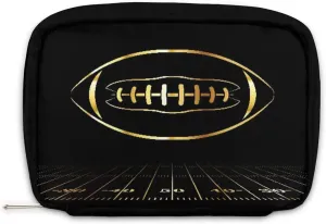 Kids Toiletry Bag for Boys, Cute Small Gold Football Wash Bag for Little Young Boys Waterproof Cosmetic Weekender Bag Toddler Traveling Toiletries