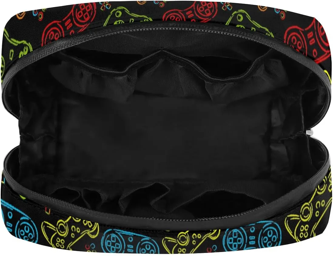 Kids Toiletry Bag for Boys, Cute Small Wash Bag for Little Young Boys Waterproof Cosmetic Weekender Bag Toddler Traveling Toiletries, Gamer Gamepad