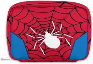 Kids Toiletry Bag for Boys, Cute Small Wash Bag for Little Young Boys Waterproof Cosmetic Weekender Bag Toddler Traveling Toiletries, Red Spider Web