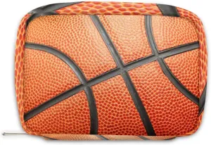 Kids Toiletry Bag for Boys, Small Cute 3D Basketball Texture Wash Bag for Little Young Boys Waterproof Cosmetic Weekender Bag Toddler Traveling Toiletries