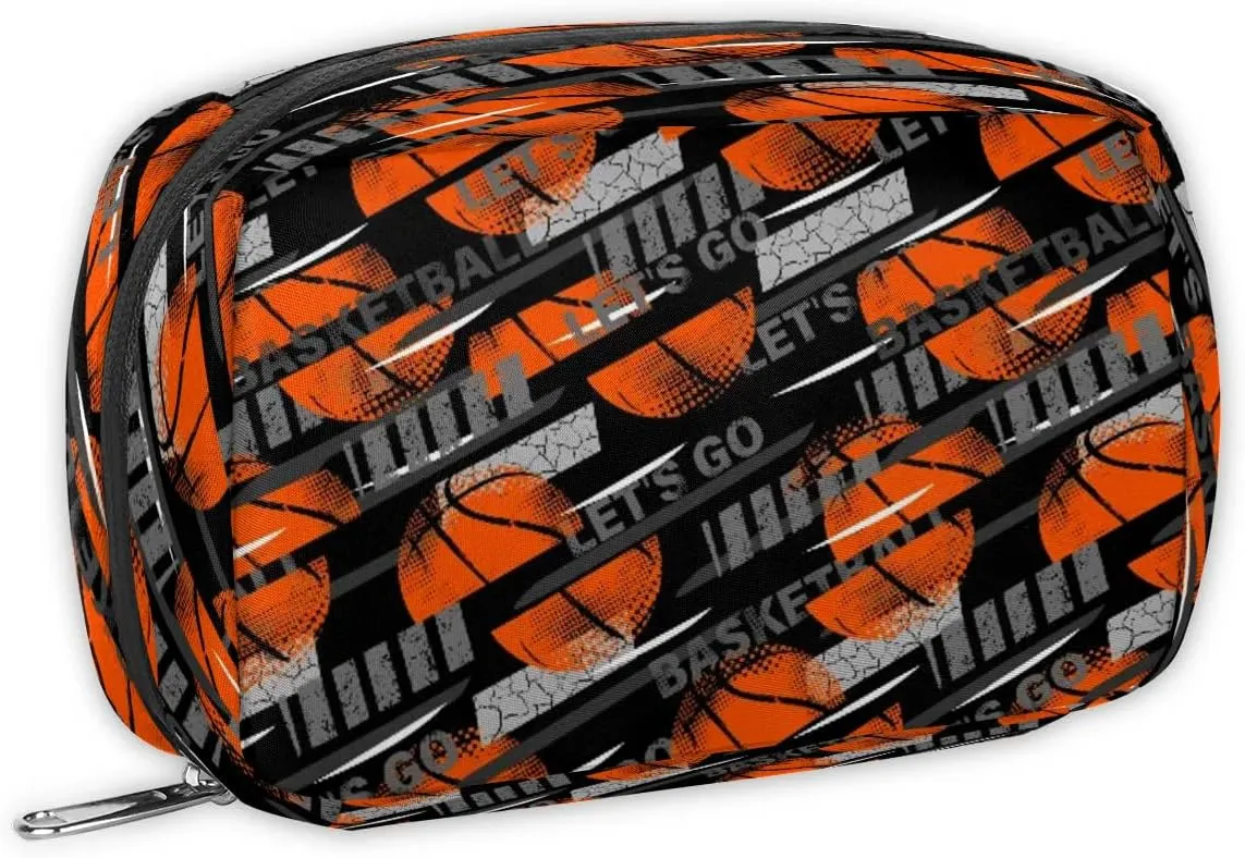 Kids Toiletry Bag for Boys, Small Cute Basketball Sports Wash Bag for Little Young Boys Waterproof Cosmetic Weekender Bag Toddler Traveling Toiletries