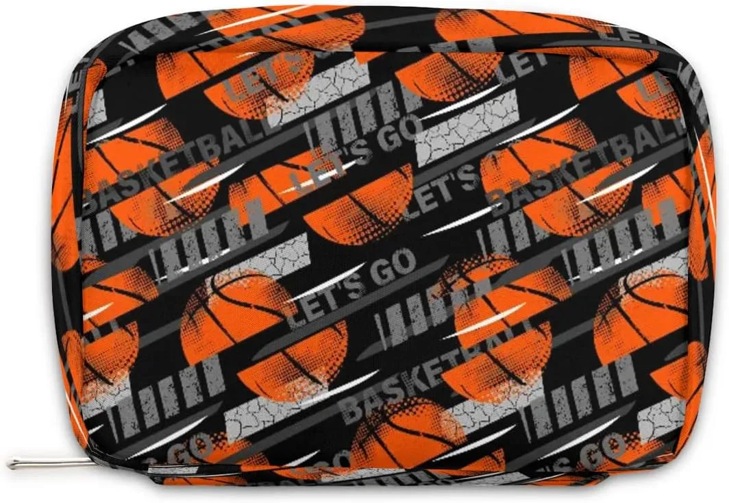 Kids Toiletry Bag for Boys, Small Cute Basketball Sports Wash Bag for Little Young Boys Waterproof Cosmetic Weekender Bag Toddler Traveling Toiletries