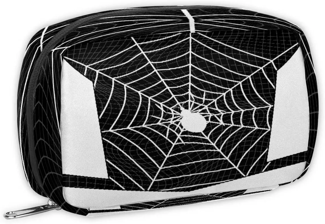 Kids Toiletry Bag for Boys, Small Cute Black Spider Web Wash Bag for Little Young Boys Waterproof Cosmetic Weekender Bag Toddler Traveling Toiletries