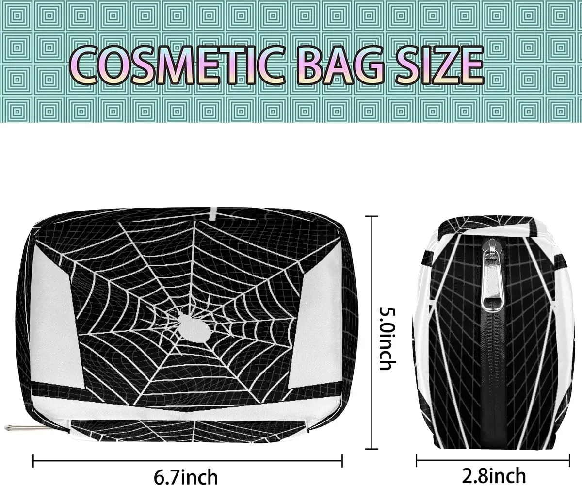 Kids Toiletry Bag for Boys, Small Cute Black Spider Web Wash Bag for Little Young Boys Waterproof Cosmetic Weekender Bag Toddler Traveling Toiletries