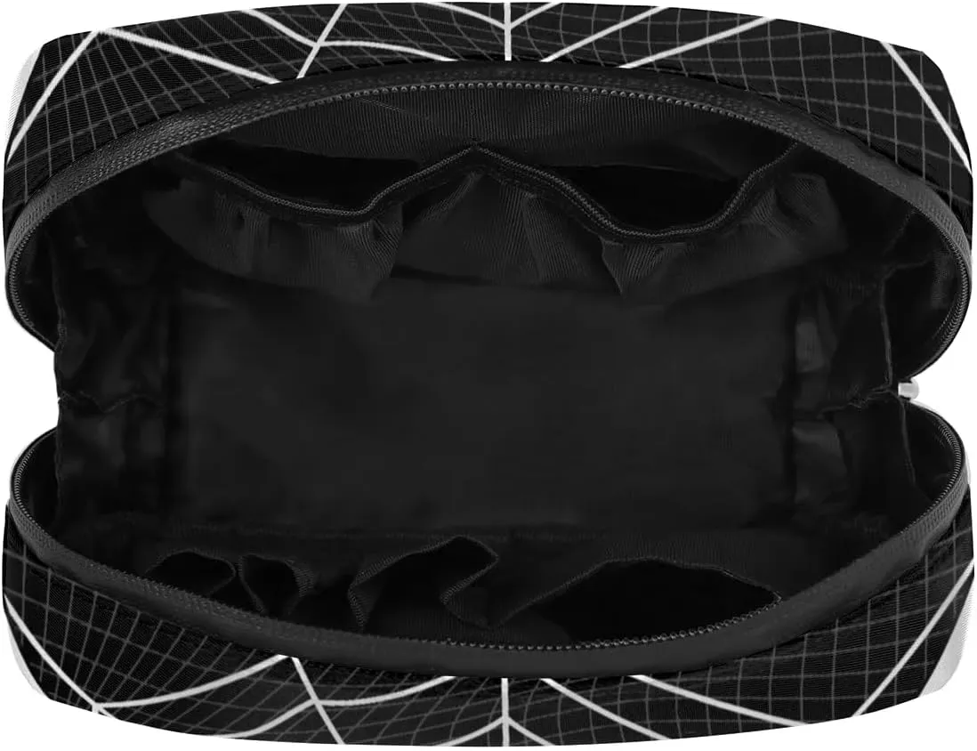 Kids Toiletry Bag for Boys, Small Cute Black Spider Web Wash Bag for Little Young Boys Waterproof Cosmetic Weekender Bag Toddler Traveling Toiletries