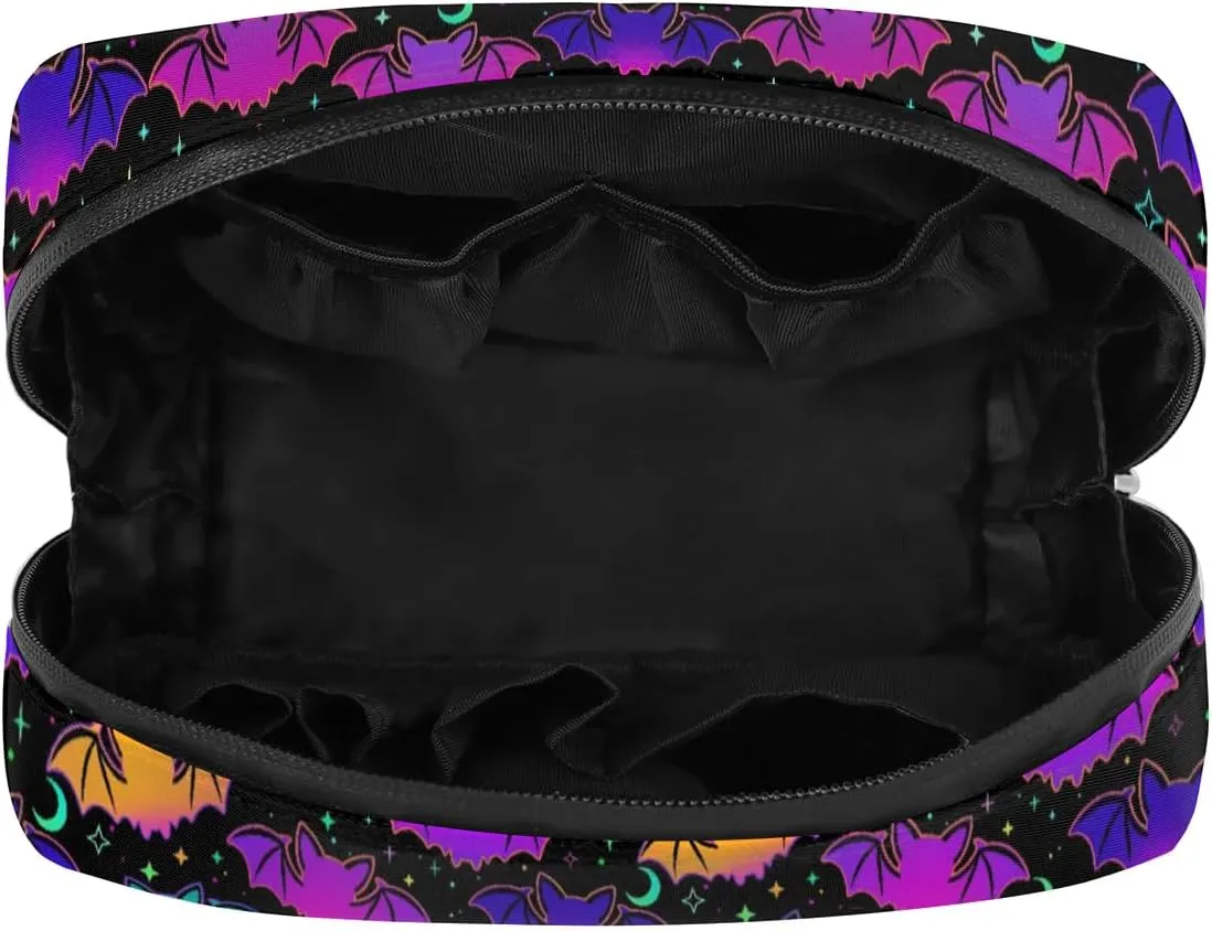 Kids Toiletry Bag for Boys, Small Cute Halloween Bat Wash Bag for Little Young Boys Waterproof Cosmetic Weekender Bag Toddler Traveling Toiletries