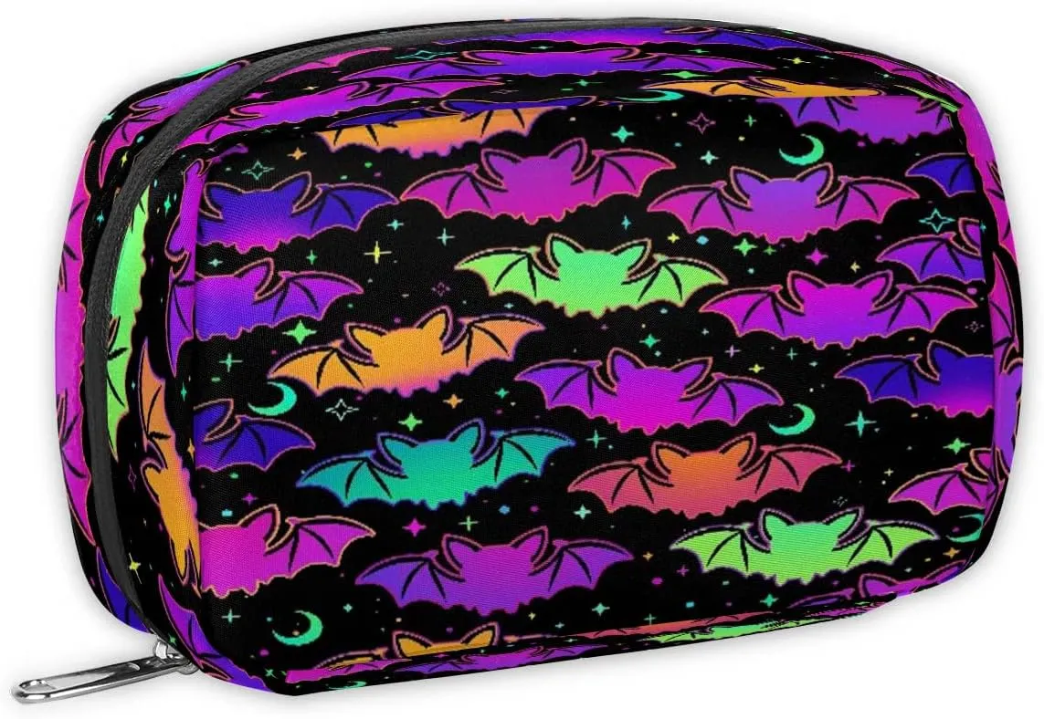 Kids Toiletry Bag for Boys, Small Cute Halloween Bat Wash Bag for Little Young Boys Waterproof Cosmetic Weekender Bag Toddler Traveling Toiletries
