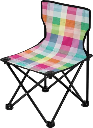 Kigai Folding Camping Chair Heavy Duty Chair Ultralight Compact Portable Beach Chair for Outdoor Camp, Hiking, Travel, Beach, Sporting Event and Picnic, Colorful Check