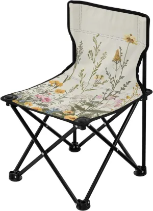 Kigai Folding Camping Chair Heavy Duty Chair Ultralight Compact Portable Beach Chair for Outdoor Camp, Hiking, Travel, Beach, Sporting Event and Picnic, Spring Flowers