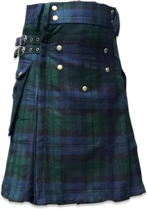 Kilt for Men - Scottish Tartan Sports Utility Mens Kilt | Stylish Kilts for Casual Wear