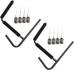 Kisangel 2pcs Kayak Wall Rack Heavy Duty Utility Storage Hooks for Garage Use Organizes Surfboards Canoes Tools Includes Installation Hardware