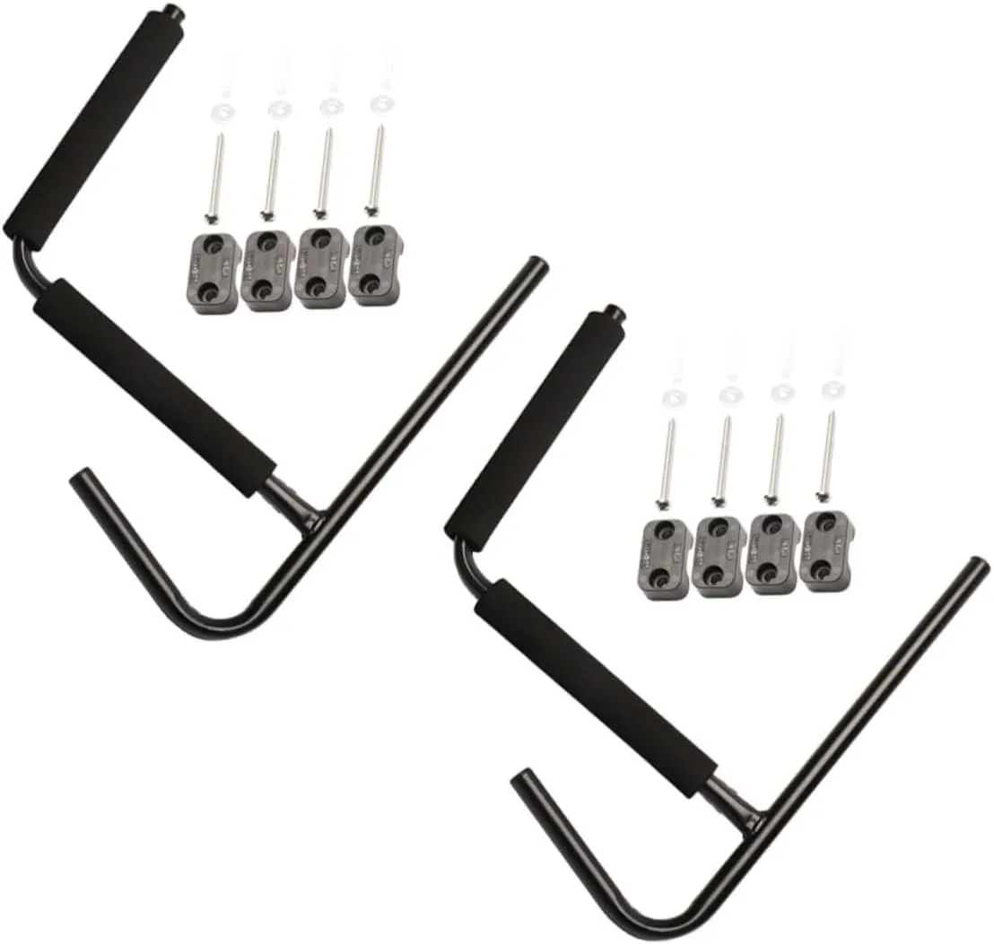 Kisangel 2pcs Kayak Wall Rack Heavy Duty Utility Storage Hooks for Garage Use Organizes Surfboards Canoes Tools Includes Installation Hardware