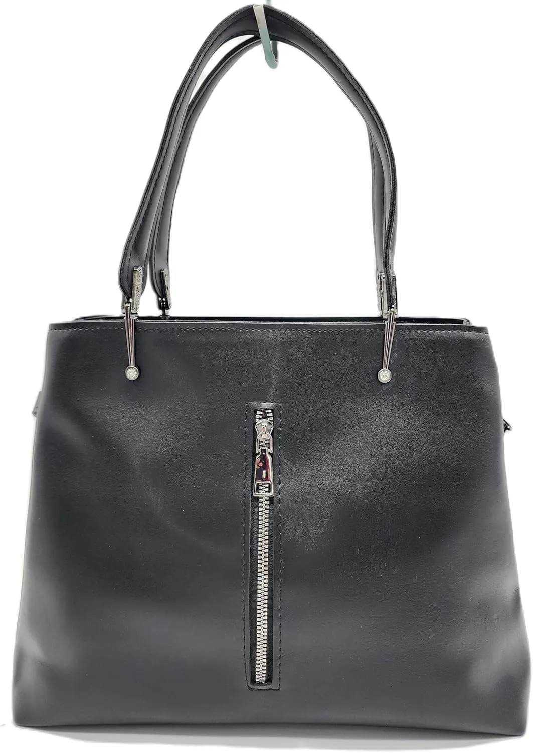 KONDRA Women's Vegan Leather Bag – Dual Compartments, Front Zip – Elegant Tote, Versatile Shoulder Purse,Classic Crossbody