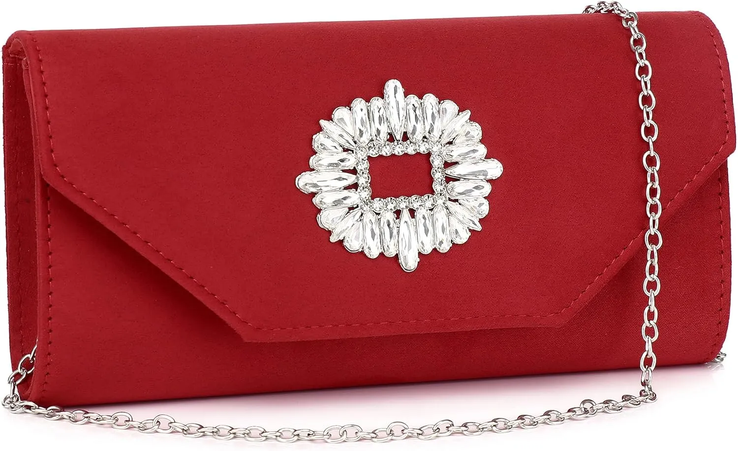 Labair Clutch Purses for Women Evening Wedding Party Cocktail Prom Suede Handbag Crossbody Shoulder Bag