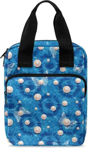 Large Bible Cover-Polyester Bible Cases for Women-Bible Bag Girls Bible Cover with Handle Zippered Pocket Pen Slots