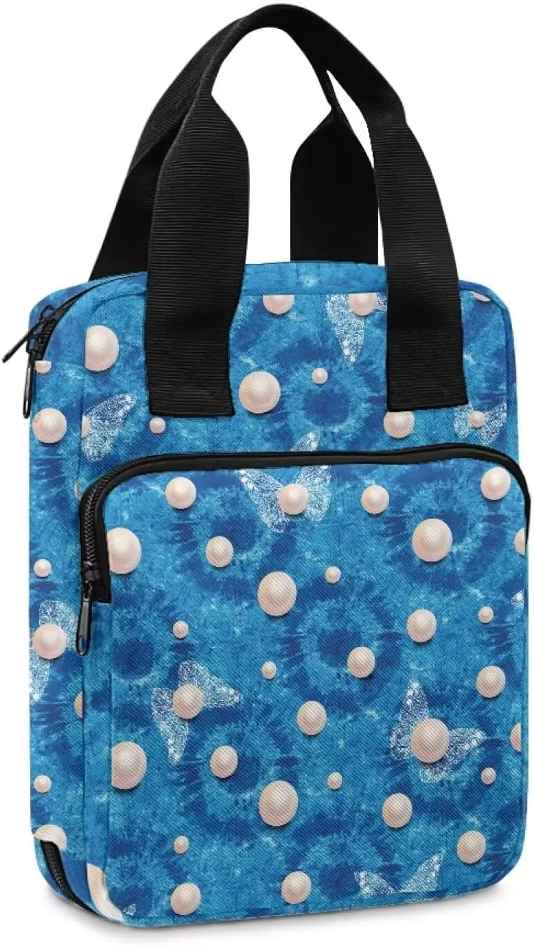 Large Bible Cover-Polyester Bible Cases for Women-Bible Bag Girls Bible Cover with Handle Zippered Pocket Pen Slots