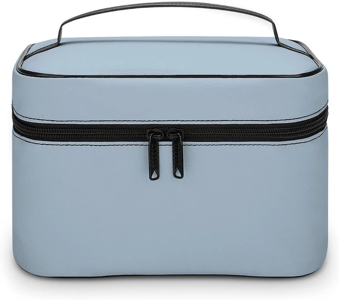 Large Makeup Bag, Modern Colors Baby Blue Cosmetic Bag for Women Girls, Portable Toiletry Bag, Travel Make Up Organizer Bag