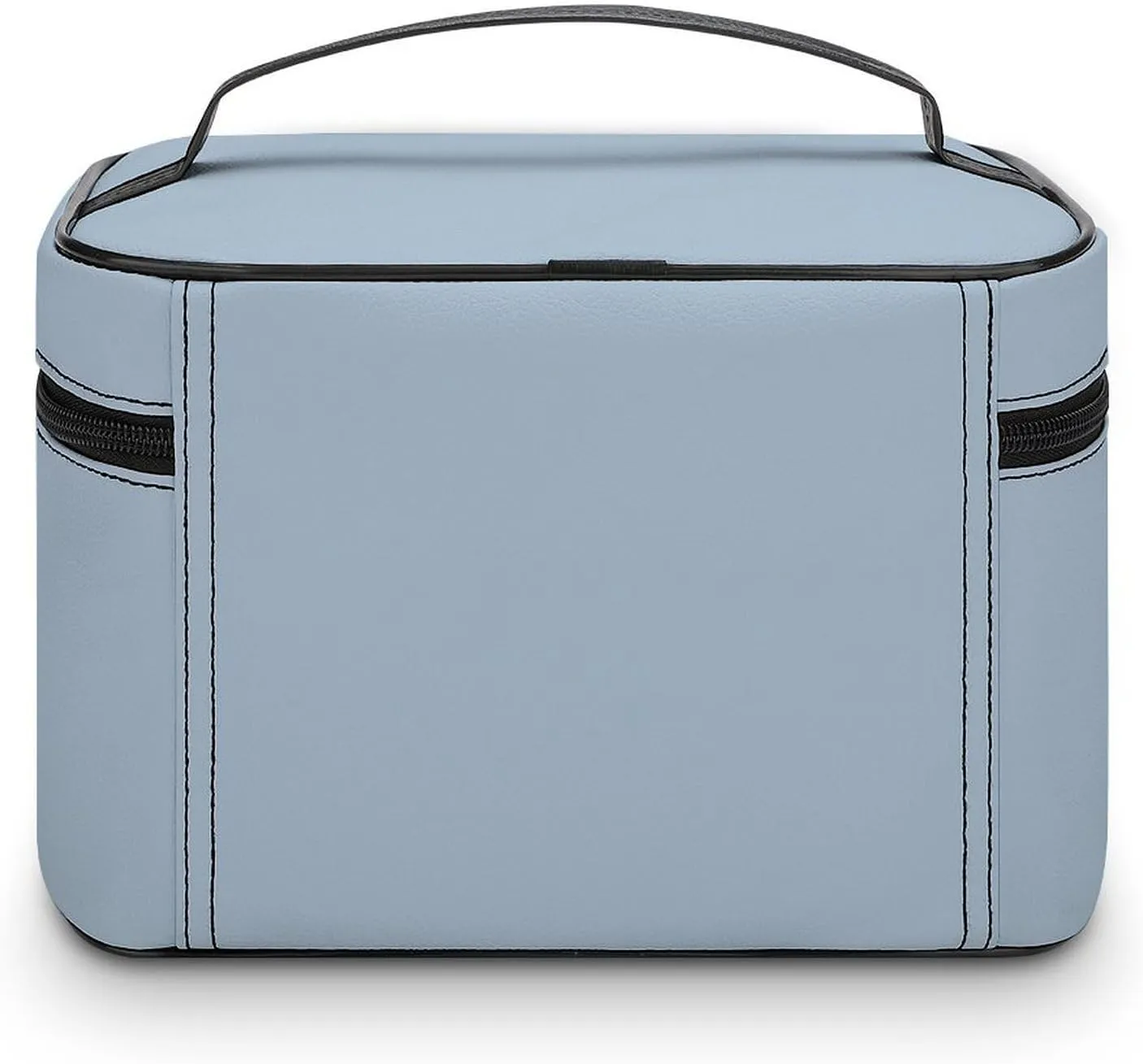 Large Makeup Bag, Modern Colors Baby Blue Cosmetic Bag for Women Girls, Portable Toiletry Bag, Travel Make Up Organizer Bag