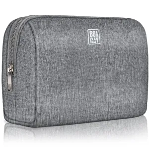 Large Minimalist Cosmetic Pouch - Quartz Gray