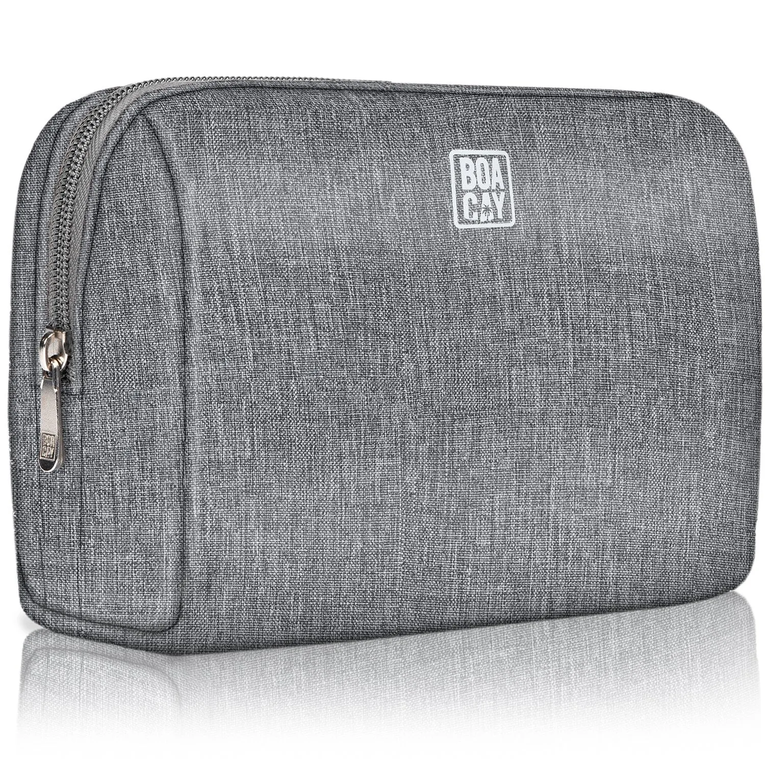 Large Minimalist Cosmetic Pouch - Quartz Gray