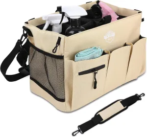Large Wearable Cleaning Caddy Bags with Handle and Shoulder and Waist Straps,for Cleaning Supplies,for Furniture Storage,Car Organizer