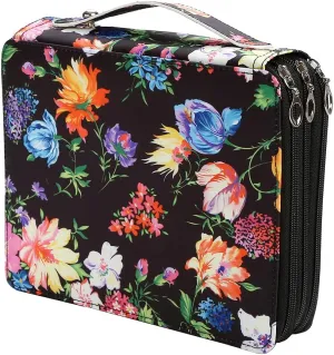 Lbxgap Portable Colored 120 Slots Pencil case Organizer with Printing Pattern for Watercolor Pens or Markers, Pencil Case Organizer for Artist