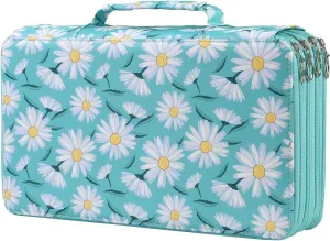 Lbxgap Portable Colored case Organizer 103 Larger individual slots hold 300 pcs Pencils with Printing Pattern for Watercolor Pencils, Colored Pencils