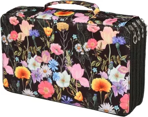 Lbxgap Portable Colored case Organizer Slot holds 300 pcs Pencils with Printing Pattern for Watercolor Pencils, Colored Pencils