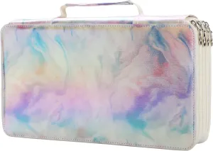 Lbxgap Portable Colored case Organizer Slot holds 300 pcs Pencils with Printing Pattern for Watercolor Pens or Markers, Pencil Case Organizer for Artist