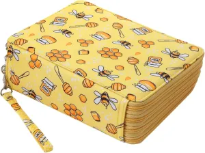 Lbxgap Portable Colored Printing Pattern Pencil Case Holds 184 pcs Pencils Bag Organizer with Handy Wrap Portable- Multilayer Holder for Watercolor Pens or Markers, Pencil Case Organizer for Artist