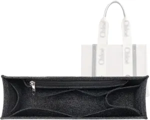 Lckaey tote bag organizer for purse Handbag Organizer in Bag insert Felt wallet Y066black-M