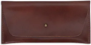 Leather Currency Pouch Large Flap Continental Wallet, Utility Organizer Bag for Cash Coins Travel Leather Money Pouch Currency Envelope Storage Bag and Cash Organizer for Men Women (Wine)