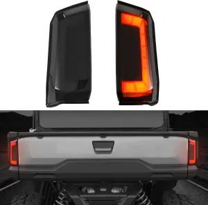LED Taillights for 2024  Polaris Ranger XD 1500, Rear Brake Stop Lights Smoked Black Tail Lights for Polaris Ranger 1500 XD Premium/Northstar 2024 2025 Accessories, Replace #2415904, #2415905