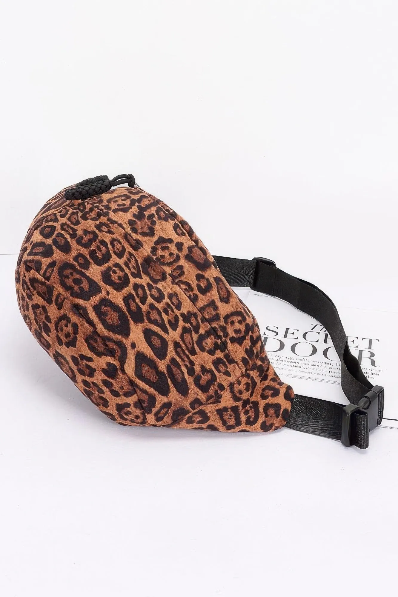 Leopard Vegan Suede Crossbody Bag