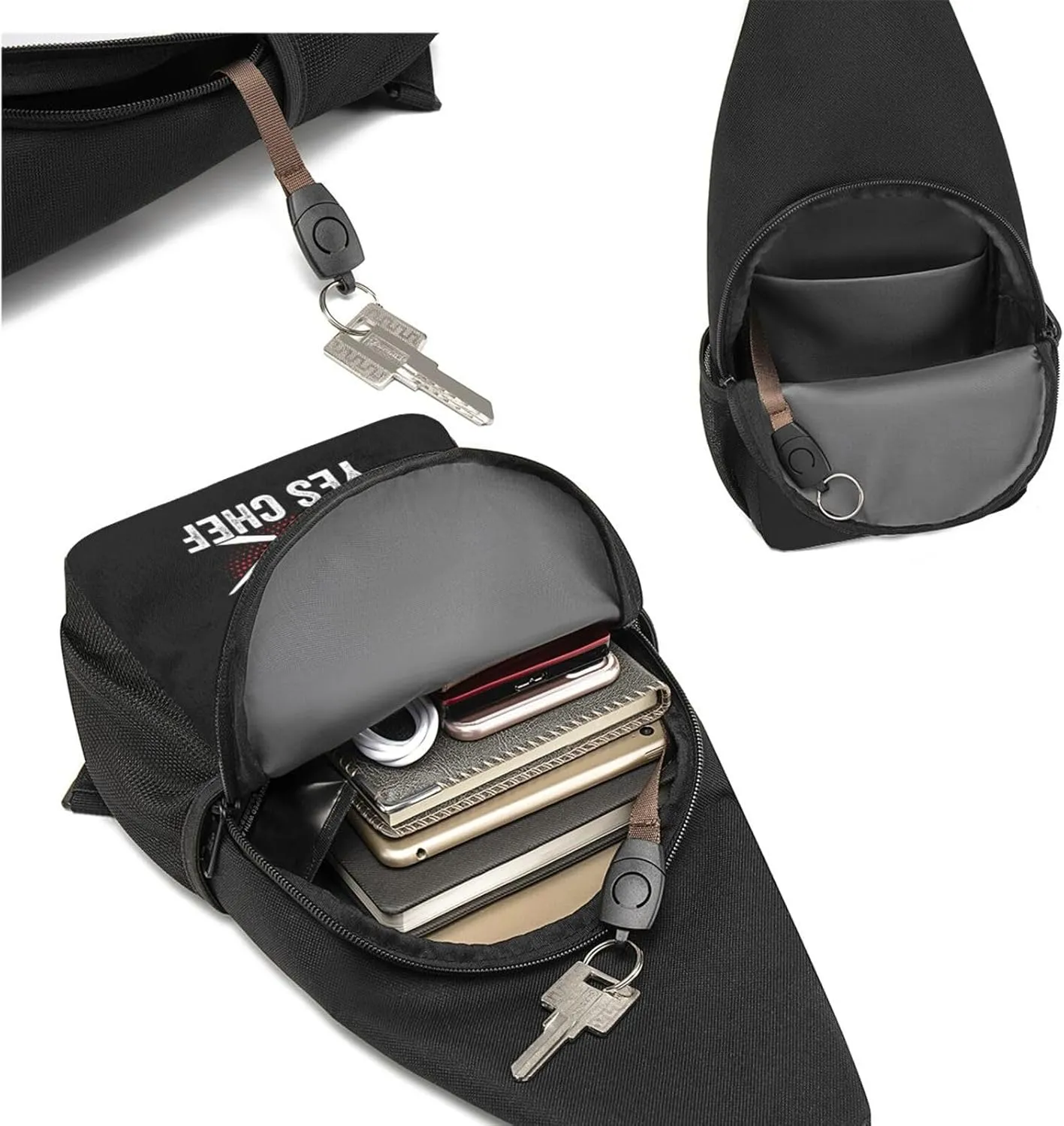 Let Me Hear You Say Yes Chef Unisex Chest Bag Lightweight Crossbody Shoulder Bag Travel Pocket