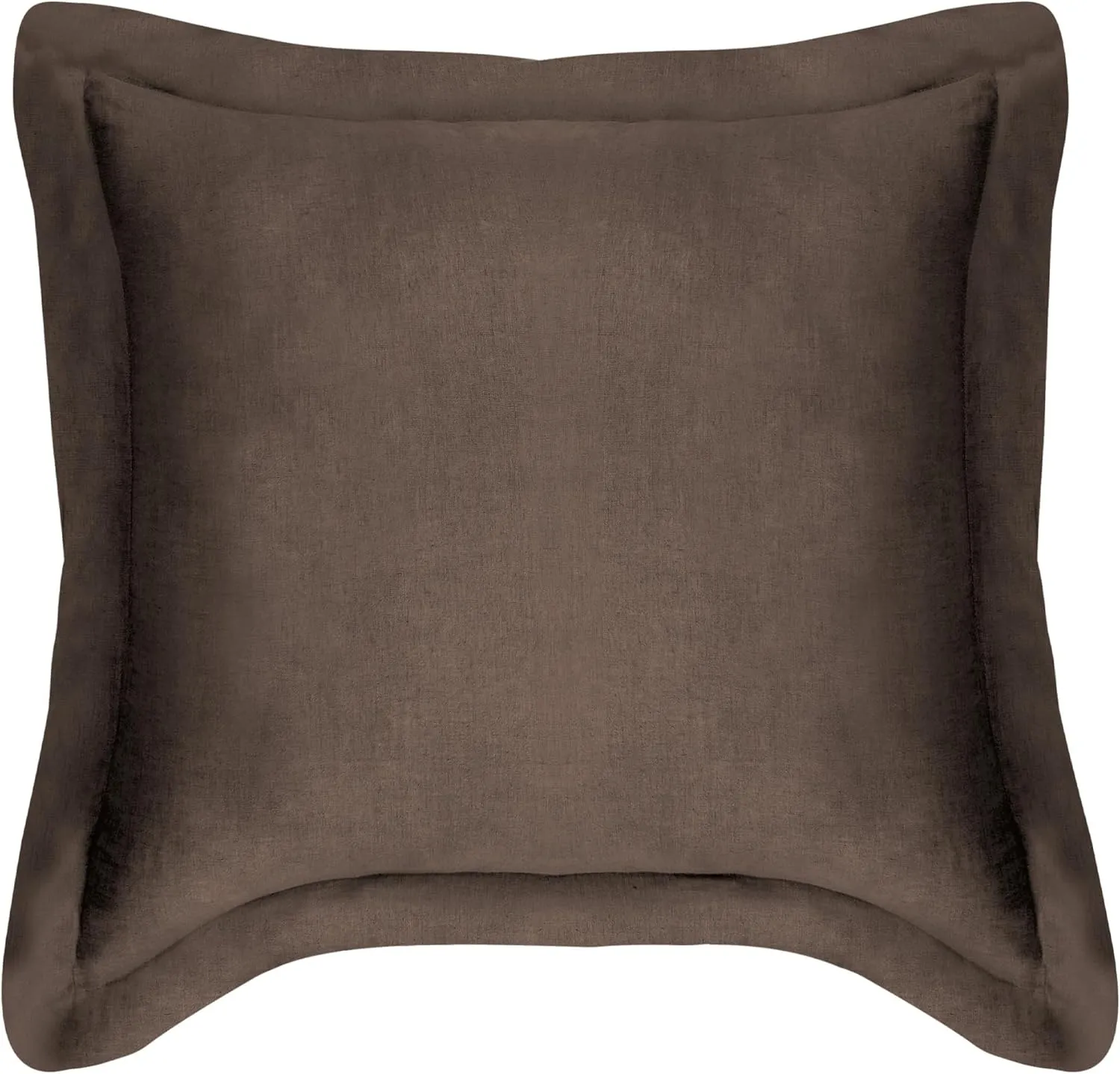 Levtex Home - 100% Linen - Euro Sham - Washed Linen - Cocoa - Sham Size (26 x 26in.)