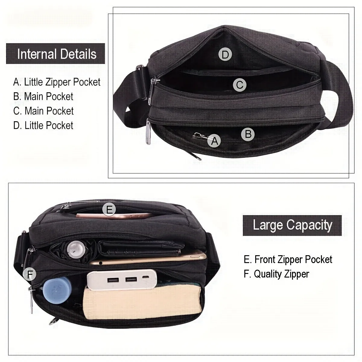 Liam | Compact Crossbody Messenger Bag