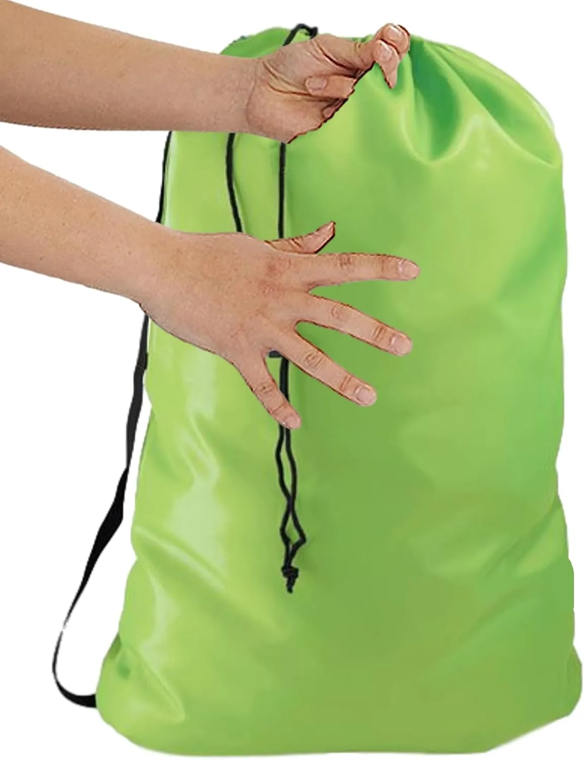 LIGHT GREEN Heavy Duty Laundry Bag w/Shoulder Strap by Ultra Essentials, XXL 30" X 40" Tear Resistant Utility Bags, Dorm Hamper, Camping Tent, Sports Ball, Clothes, Yarn Storage