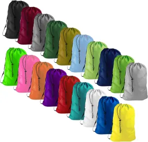 LIGHT GREEN Heavy Duty Laundry Bag w/Shoulder Strap by Ultra Essentials, XXL 30" X 40" Tear Resistant Utility Bags, Dorm Hamper, Camping Tent, Sports Ball, Clothes, Yarn Storage