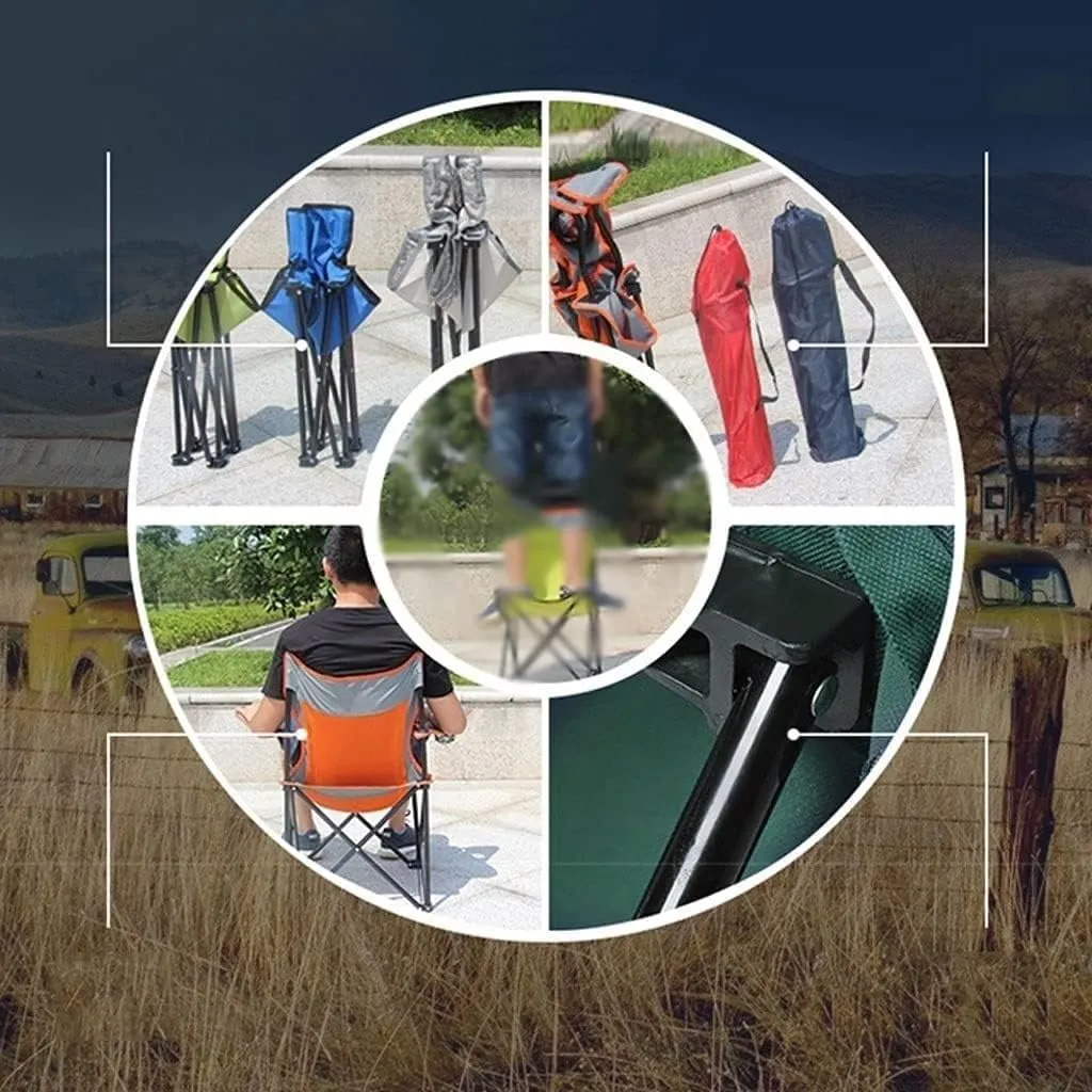 Lightweight Camping Chair Folding Padded Deck Chair Backchair Beach Chair Fishing Chair Portable Lounge Chair Outdoor Armchair with Cup Holder Outdoor Hiking (Color : D)